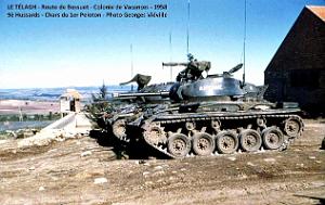 Le Telagh - Route de Bossuet - Colonie de vacances - 9e Hussards - Chars